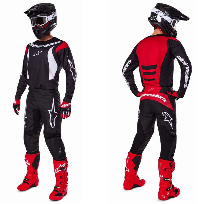 tenue alpinestars fluid haul noir 2025 cross mx