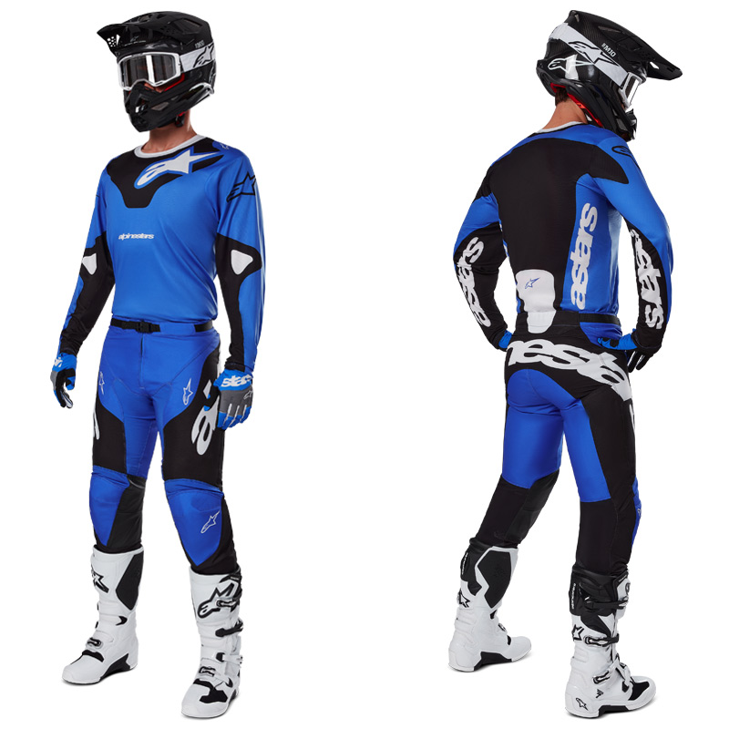 tenue alpinestars racer veil bleu 2025 cross