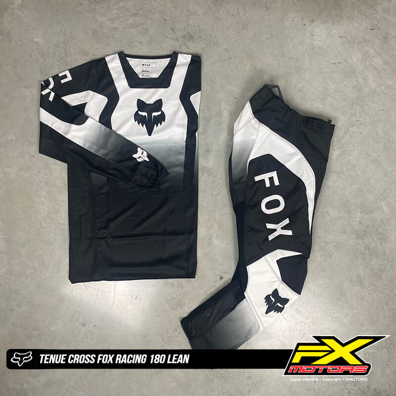 tenue cross fox racing 180 lean noir blanc