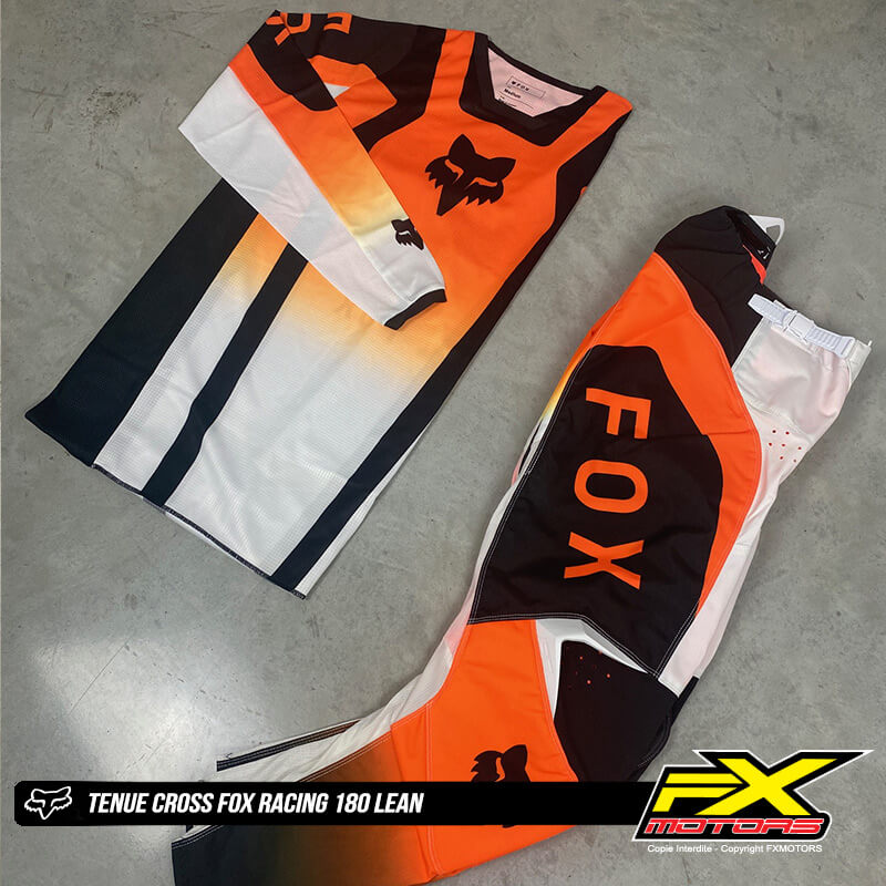 tenue cross fox racing 180 lean noir orange