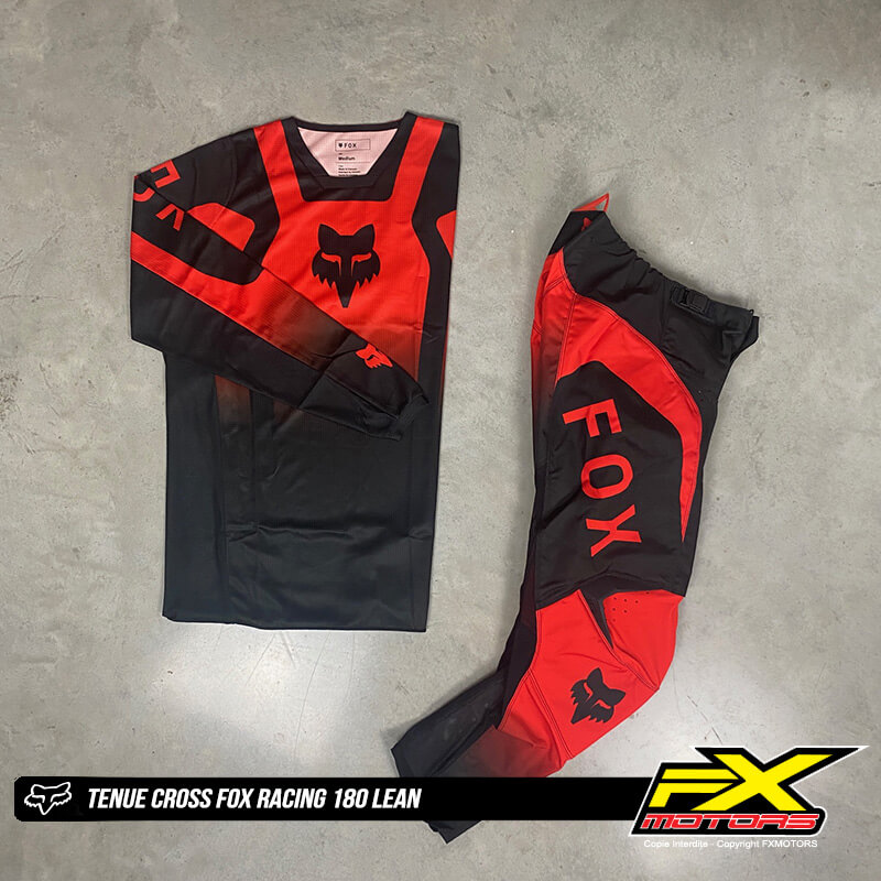 tenue cross fox racing 180 lean noir rouge