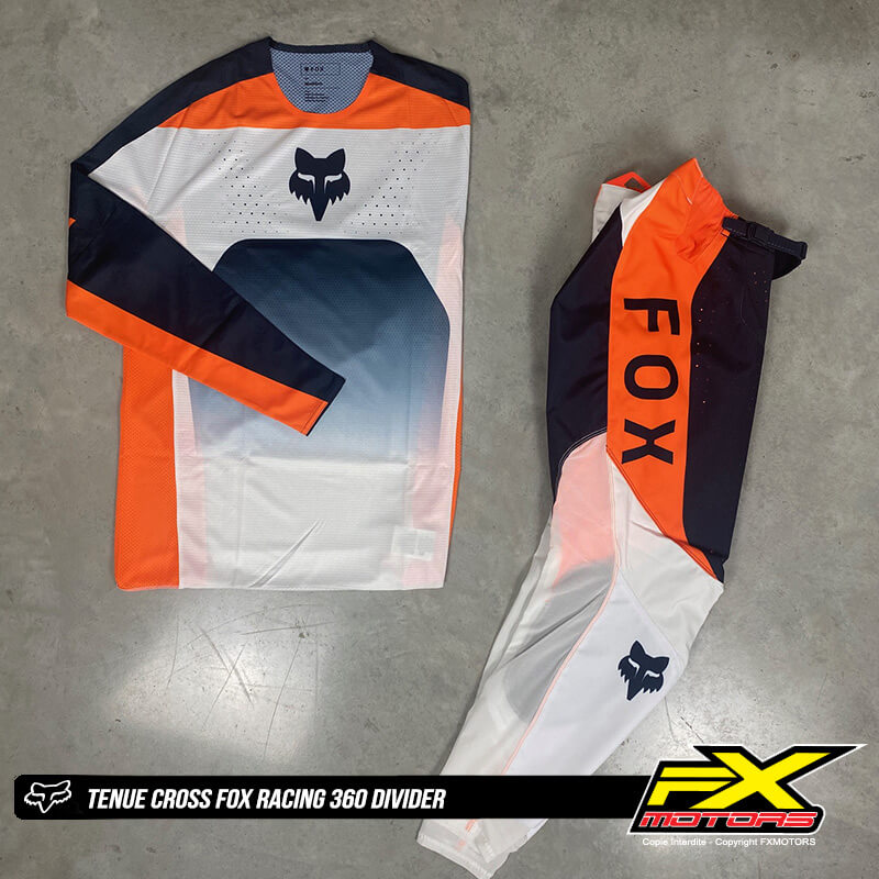 tenue cross fox racing 360 divider noir bleu orange