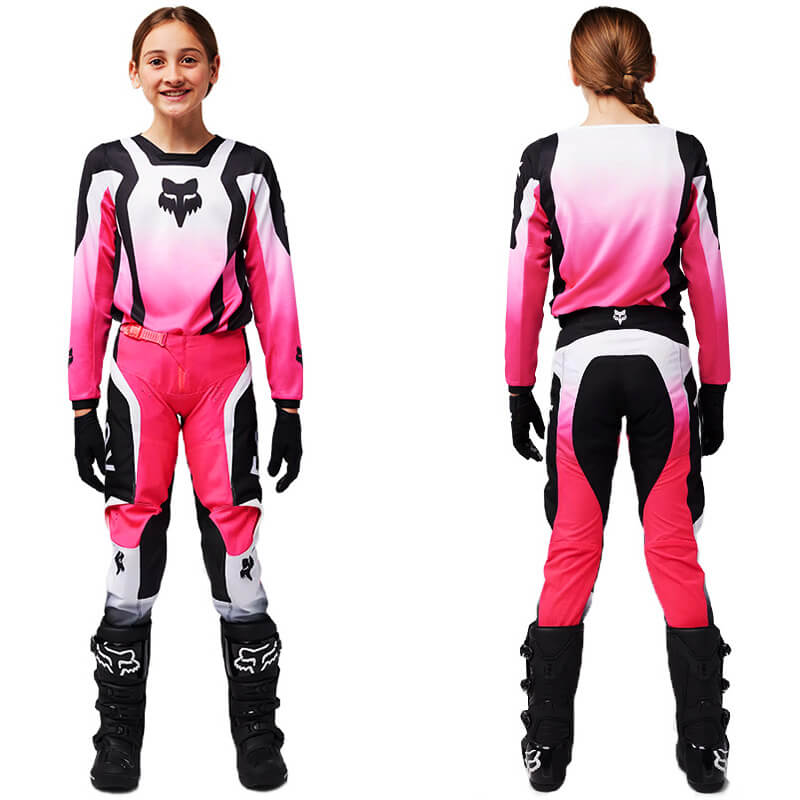 tenue fille fox racing 180 lean rose 2025 motocross