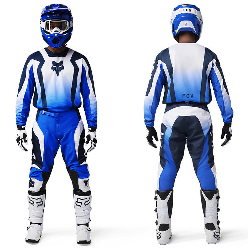 tenue fox racing 180 lean bleu 2025