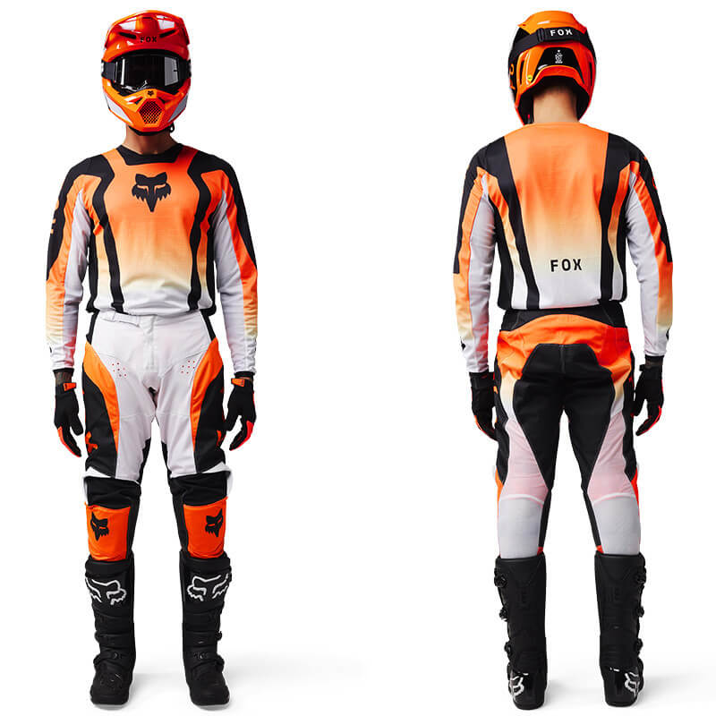 tenue fox racing 180 lean orange fluo 2025