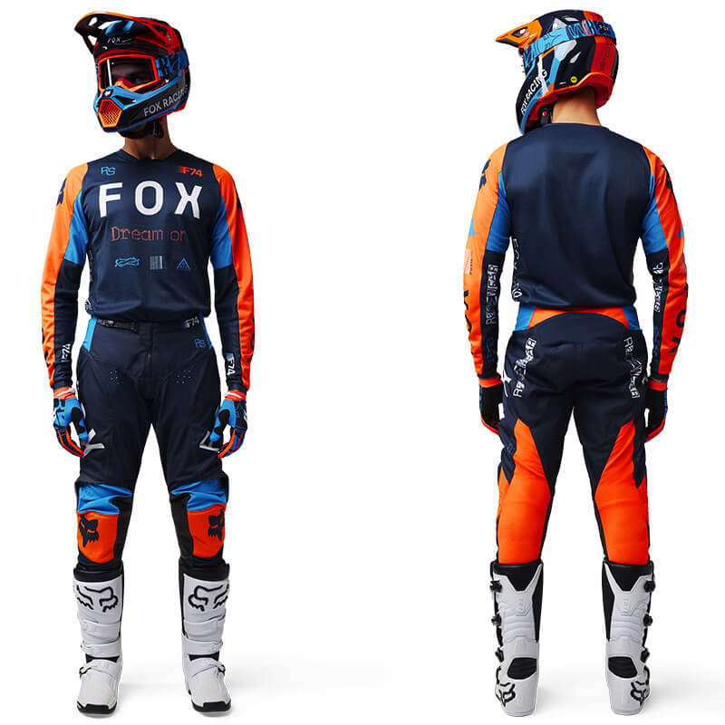 tenue fox racing 180 race bleu 2025