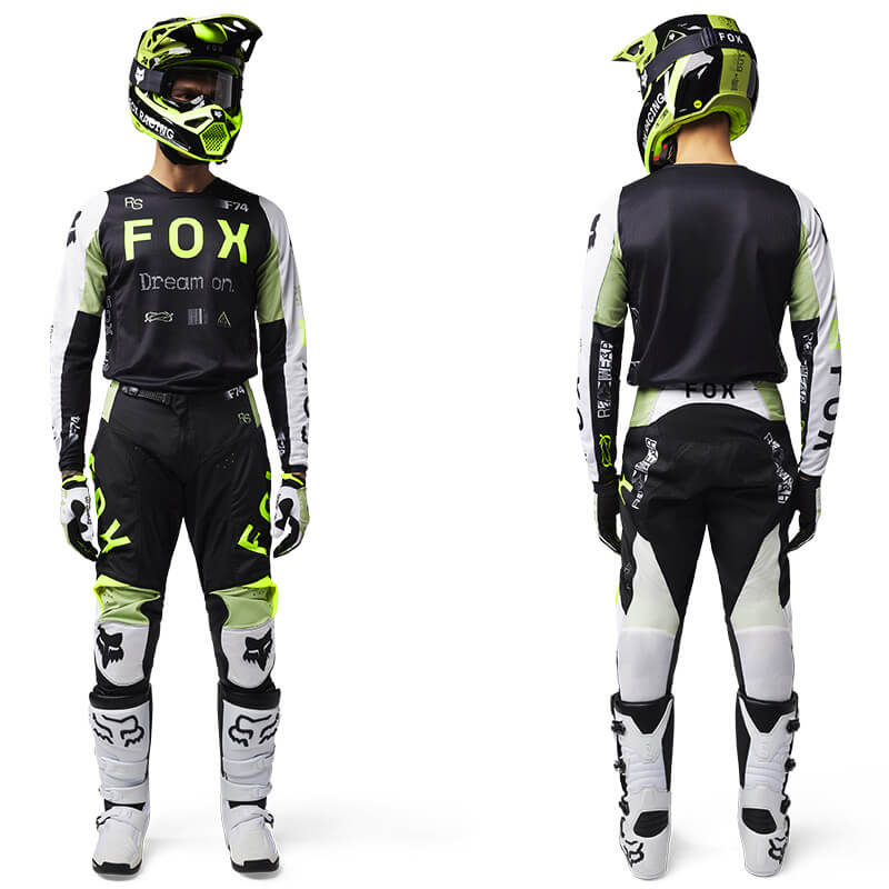 tenue fox racing 180 race noir vert 2025