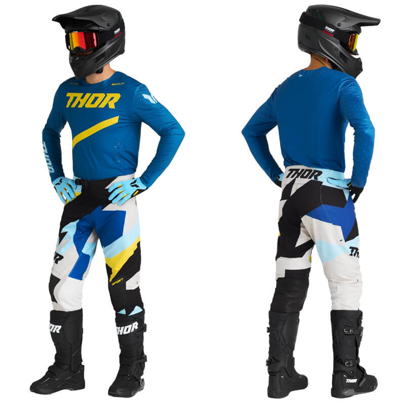 tenue thor mx sportmode brave bleu jaune 2025