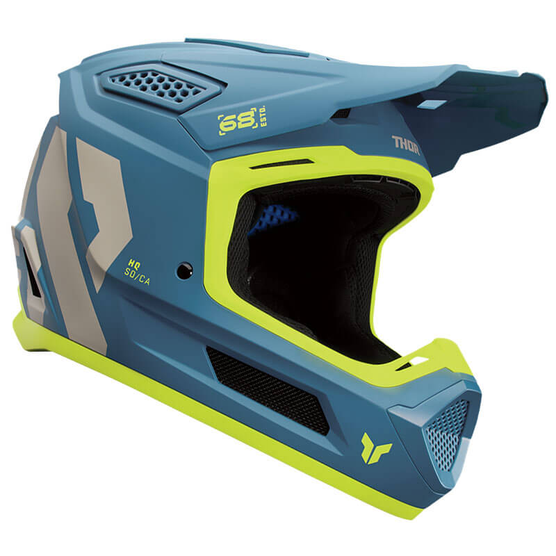 thor casque fleet forge bleu jaune