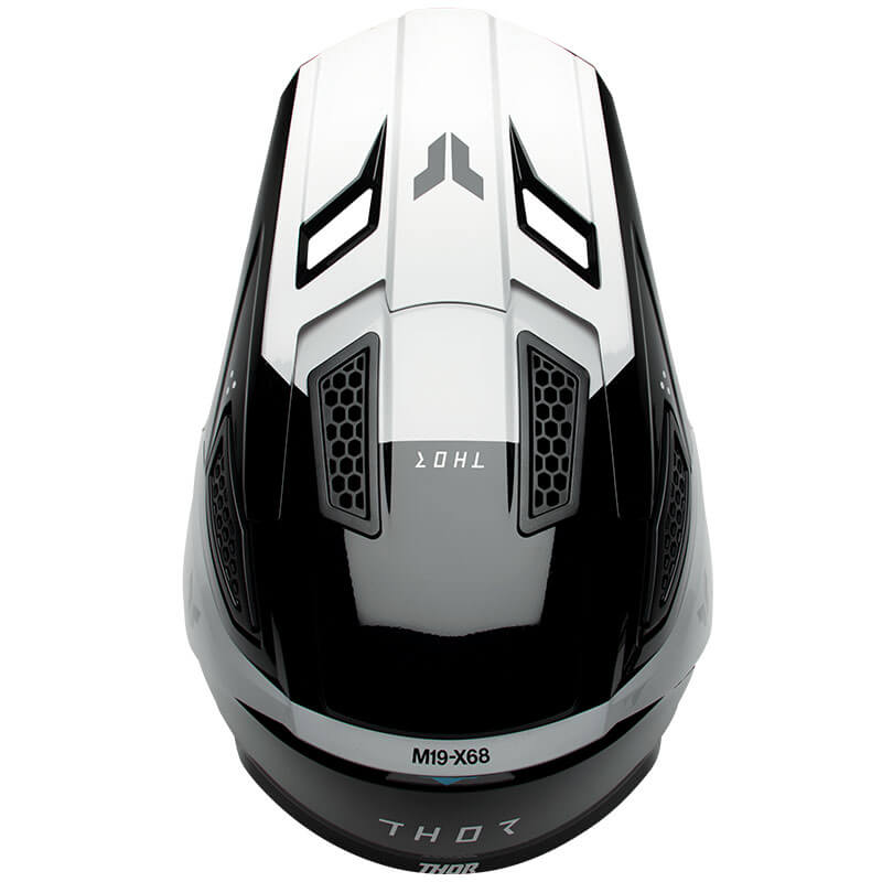 thor casque fleet storm noir blanc logo