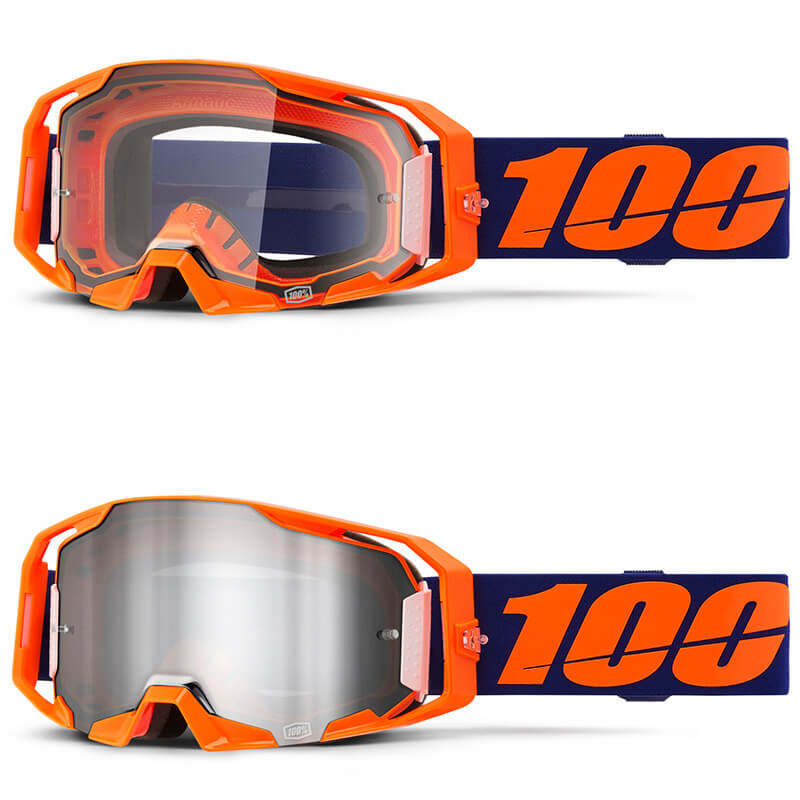 Masque Cross 100% Armatic Orange Fluo