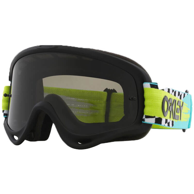 Masque Cross Oakley O-Frame Teal Checks - Ecran Fumé Foncé