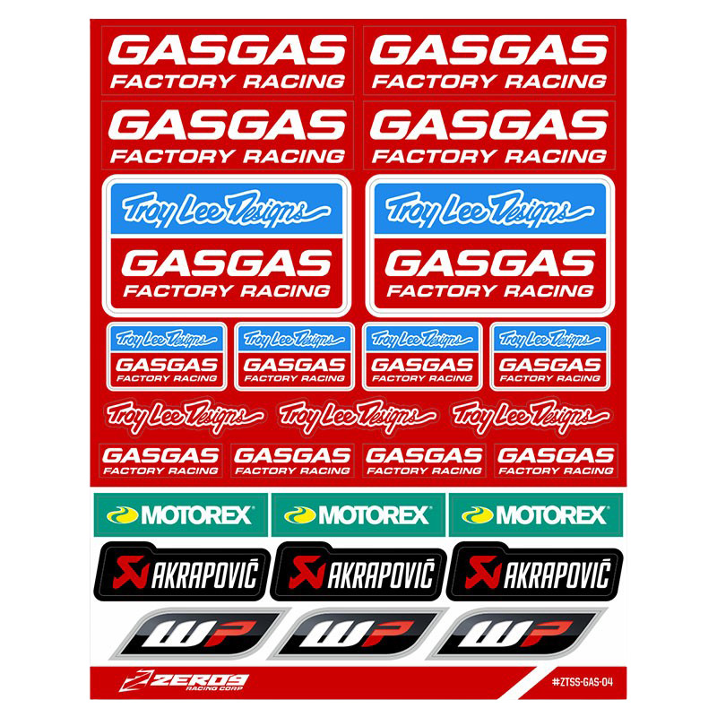 Planche de Stickers GASGAS Factory - Zeronine