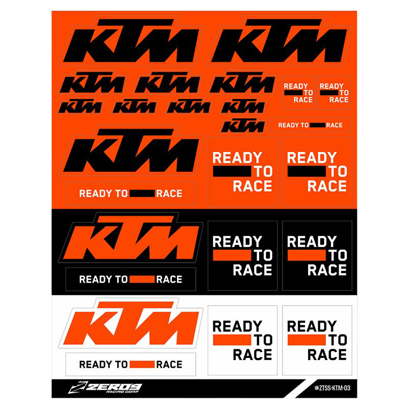 Planche de Stickers KTM - Zeronine