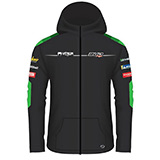 Sweat Enfant Bud Racing Team à Capuche Zip Vert/Noir