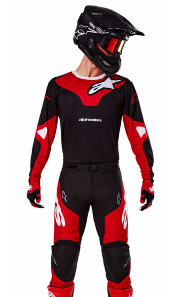 Tenue Cross Alpinestars Racer Veil Noir/Rouge 2025