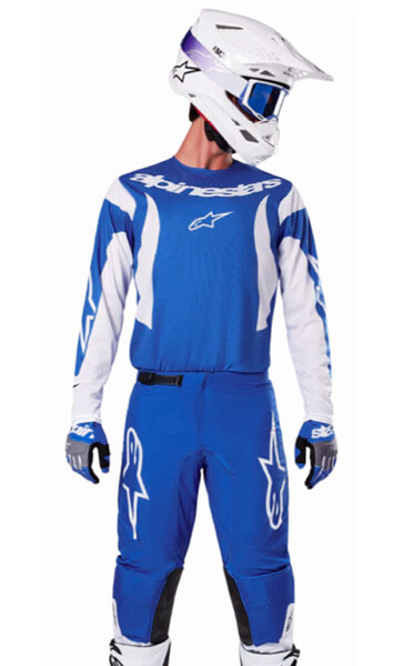 Tenue Cross Alpinestars Fluid Haul Bleu/Blanc 2025