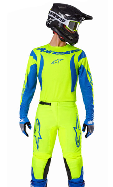 Tenue Cross Alpinestars Fluid Haul Jaune Fluo/Bleu 2025