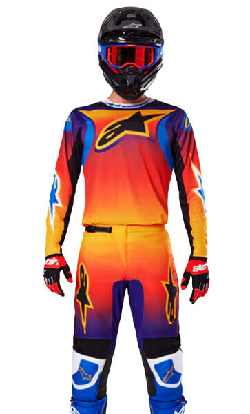 Tenue Cross Alpinestars Fluid Wurx Orange/Bleu 2025