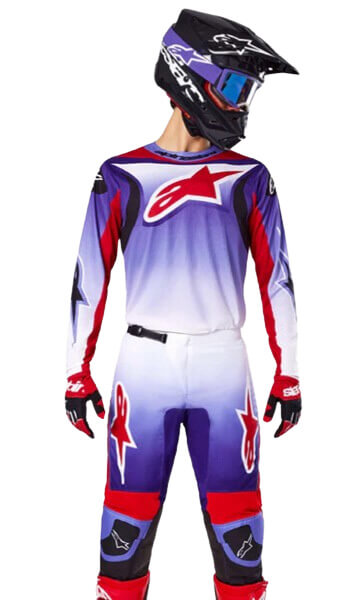 Tenue Cross Alpinestars Fluid Wurx Violet/Rouge 2025