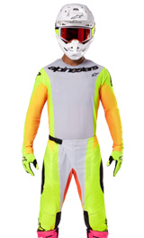 Tenue Cross Alpinestars Techstar Melt Gris/Jaune Fluo 2025