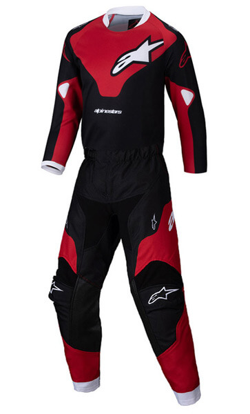 Tenue Cross Enfant Alpinestars Racer Veil Noir/Rouge 4/5 Ans