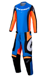 Tenue Cross Enfant Alpinestars Racer Melt Bleu/Orange 2025