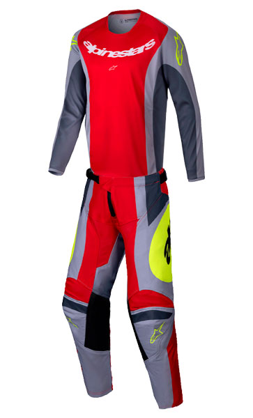 Tenue Cross Enfant Alpinestars Racer Melt Rouge/Gris 2025