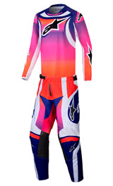 Tenue Cross Enfant Alpinestars Racer Wurx Orange/Bleu 2025