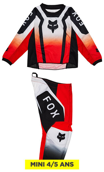 Tenue Cross Enfant Fox Racing 180 Lean Rouge 4/5 Ans 2025