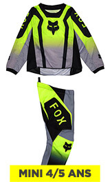 Tenue Cross Enfant Fox Racing 180 Lean Jaune Fluo 4/5 Ans 2025