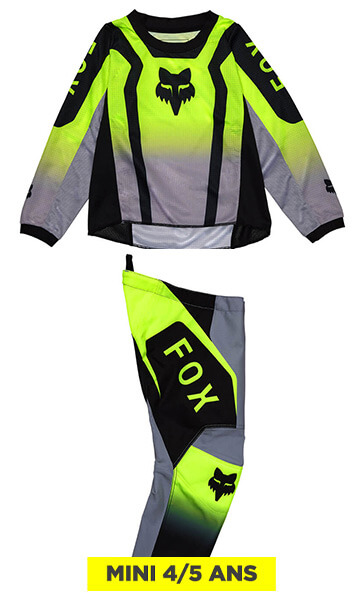 Tenue Cross Enfant Fox Racing 180 Lean Jaune Fluo 4/5 Ans 2025