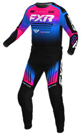 Tenue Cross Enfant FXR Racing Clutch MX Rose/Bleu 2025