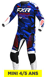 Tenue Cross Enfant FXR Racing Clutch MX Camo Bleu 4/5 Ans 2025