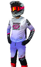 Tenue Cross Enfant Bud Racing Error 404 Violet/Blanc 2025