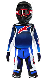 Tenue Cross Enfant Alpinestars Racer Wurx Bleu/Noir 2025