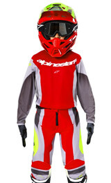 Tenue Cross Enfant Alpinestars Racer Melt Rouge/Gris 2025