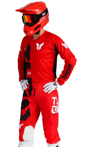 Tenue Cross THOR MX Launchmode Forge Rouge 2025