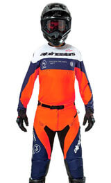 Tenue Enduro Alpinestars Pro-Dura Orange/Bleu Marine 2025