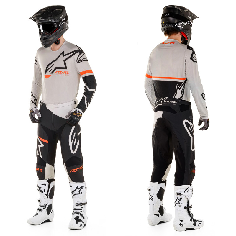 Tenue Cross Alpinestars Racer Tech Compass Gris Clair/Noir 2 FX MOTORS